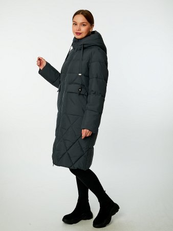Пуховик женский стёганый с капюшоном