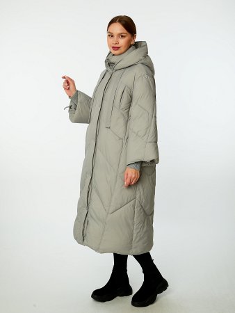 Пуховик женский удлинённый с капюшоном