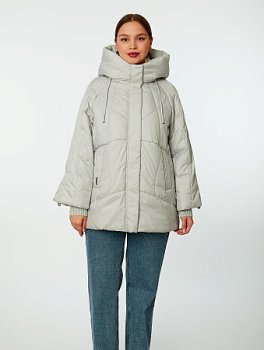 Пуховик женский стёганый с капюшоном