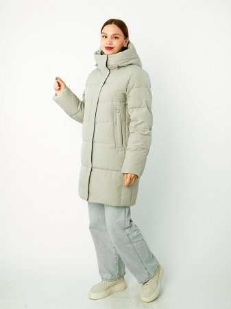 Пуховик женский стёганый с капюшоном