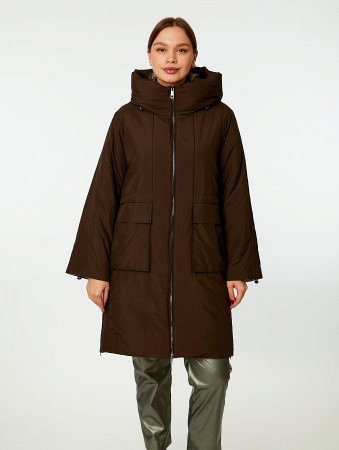 Пуховик женский удлинённый с капюшоном