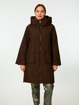 Пуховик женский удлинённый с капюшоном