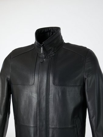 Утепленная куртка из натуральной кожи