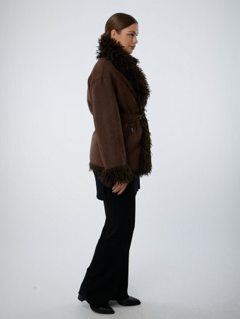 Двусторонняя экодубленка с англ.воротником