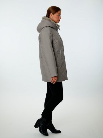 Пуховик женский стёганый с капюшоном