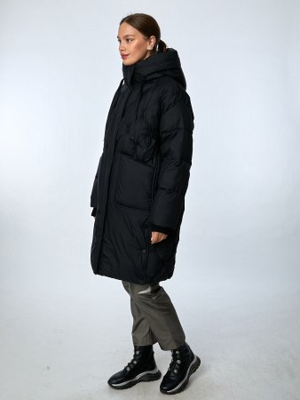 Пуховик женский стёганый с капюшоном