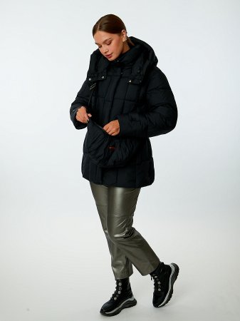 Пуховик женский стёганый с капюшоном