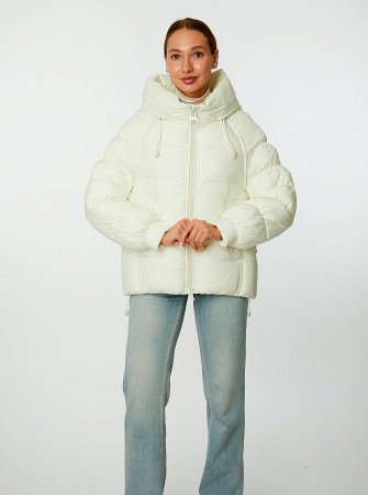 Пуховик укороченный с капюшоном