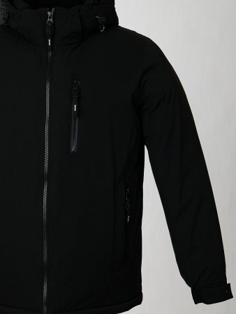 Пуховик мужской укороченный с капюшоном