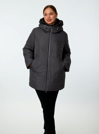 Пуховик женский стёганый с капюшоном