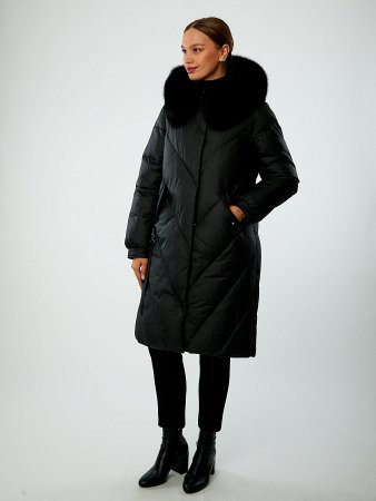 Пуховик женский удлинённый с капюшоном