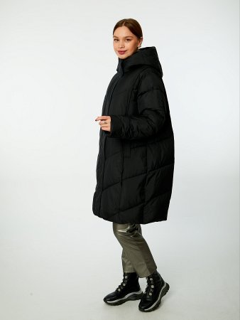 Пуховик стёганый с капюшоном