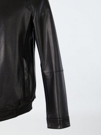 Укороченная куртка из натуральной кожи