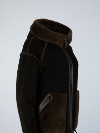 Экодублёнка женская с капюшоном