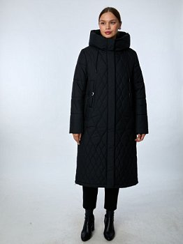 Пуховик женский удлинённый с капюшоном