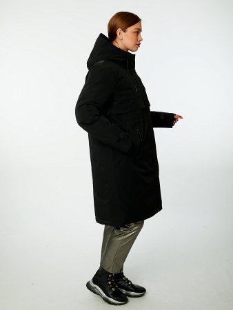 Пуховик женский удлинённый с капюшоном