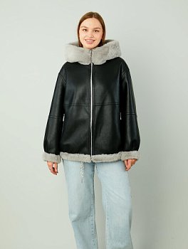 Экодублёнка с капюшоном