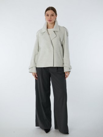 Драповая куртка с английским воротником