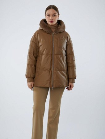 Куртка с капюшоном на пуху