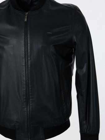 Куртка-бомбер с трикотажной отделкой