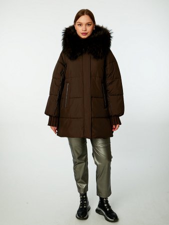 Пуховик женский стёганый с капюшоном