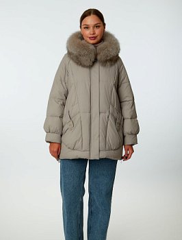 Пуховик стёганый с капюшоном