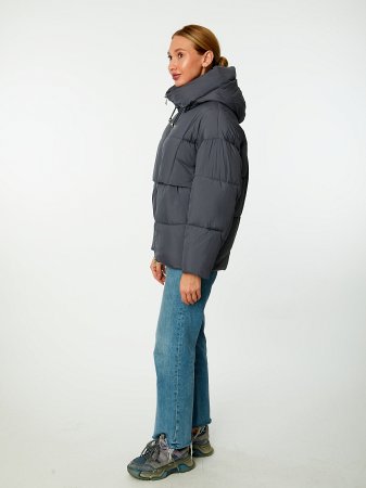 Пуховик женский стёганый с капюшоном
