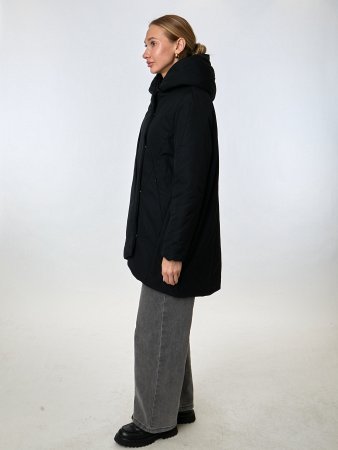 Укороченный пуховик с капюшоном