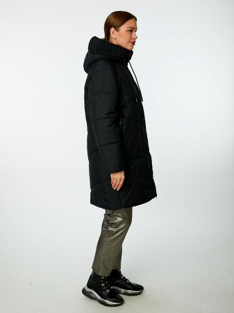 Пуховик женский стёганый с капюшоном