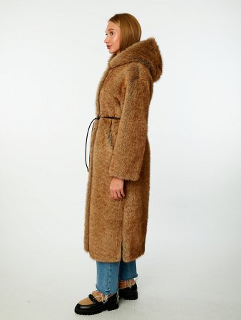 Длинная шуба из экомеха