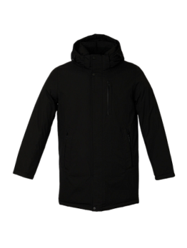 Пуховик мужской удлинённый с капюшоном