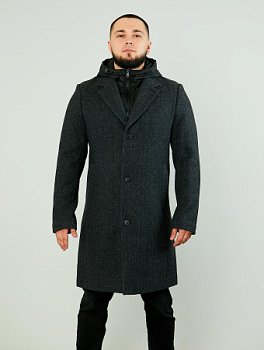 Пальто мужское с капюшоном