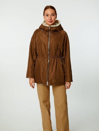 Двусторонняя зимняя куртка с капюшоном