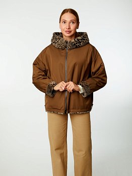 Двусторонняя зимняя куртка с капюшоном