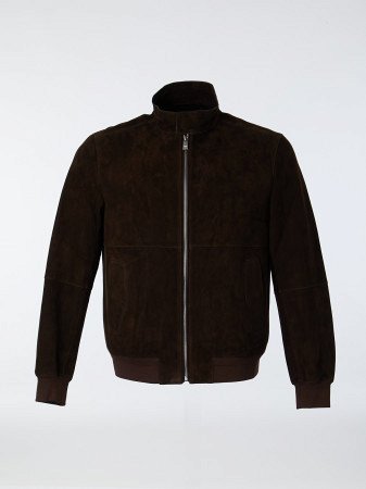 Стильный бомбер из натуральной замши