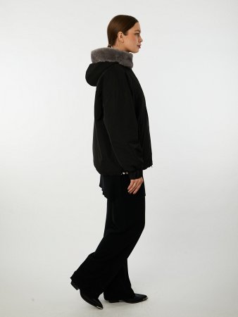 Двусторонняя зимняя куртка с капюшоном