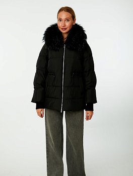 Пуховик женский стёганый с капюшоном