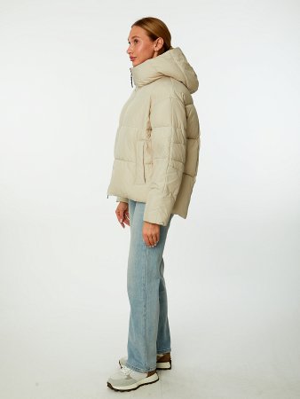 Пуховик женский стёганый с капюшоном