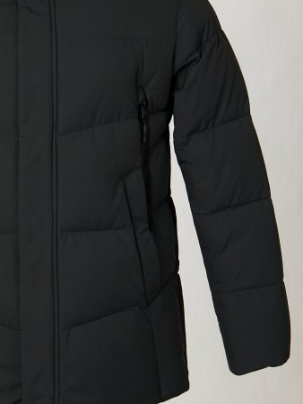 Пуховик мужской стёганый с капюшоном