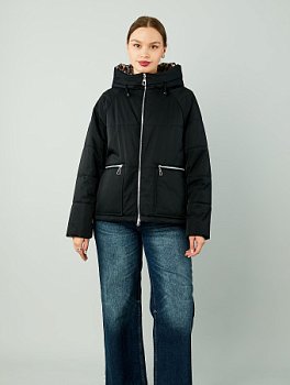 Куртка женская укороченная с капюшоном