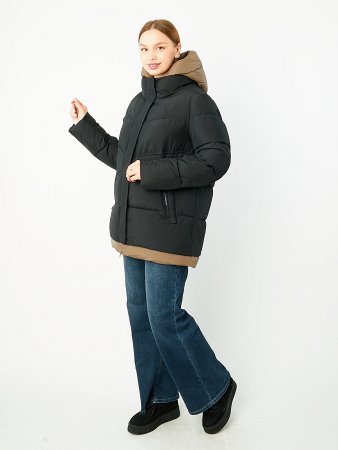 Пуховик женский стёганый с капюшоном