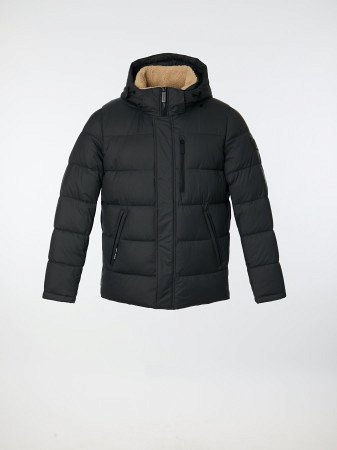 Пуховик мужской стёганый с капюшоном