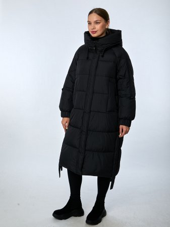 Пуховик женский с капюшоном удлинённый