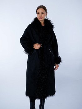 Двусторонняя экодубленка с англ.воротником