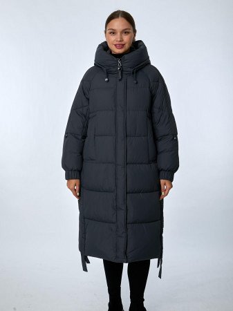 Пуховик женский с капюшоном удлинённый
