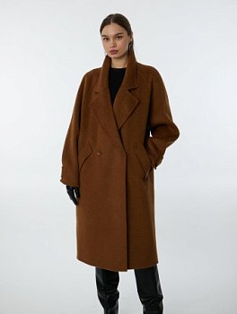 Пальто из натуральной шерсти без подклада