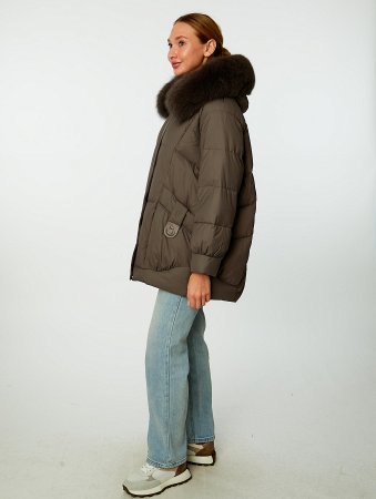 Пуховик стёганый с капюшоном