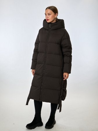 Пуховик женский стёганый с капюшоном