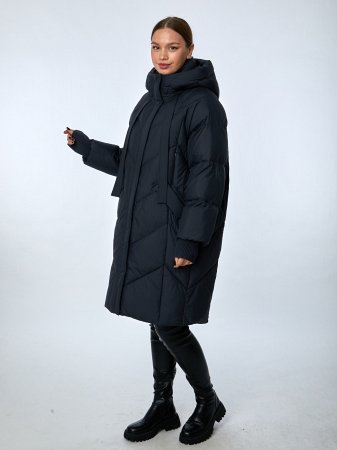 Пуховик женский стёганый с капюшоном 