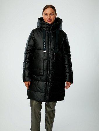 Пуховик женский стёганый с капюшоном